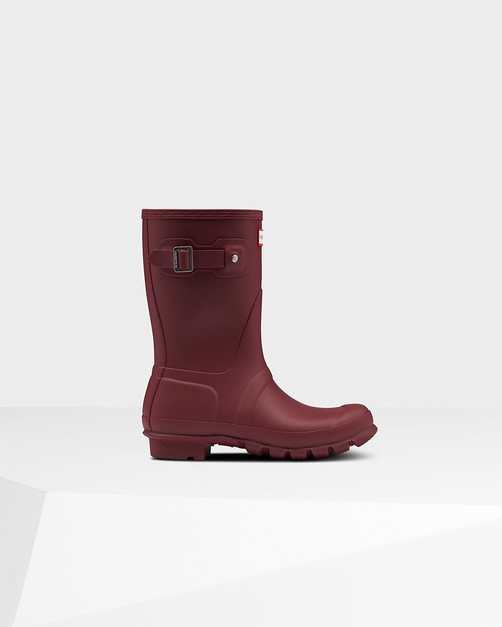 Hunter Original Short Rain Boots - Buy Online Womens Grey Red - GNZLDE503